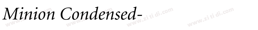 Minion Condensed字体转换